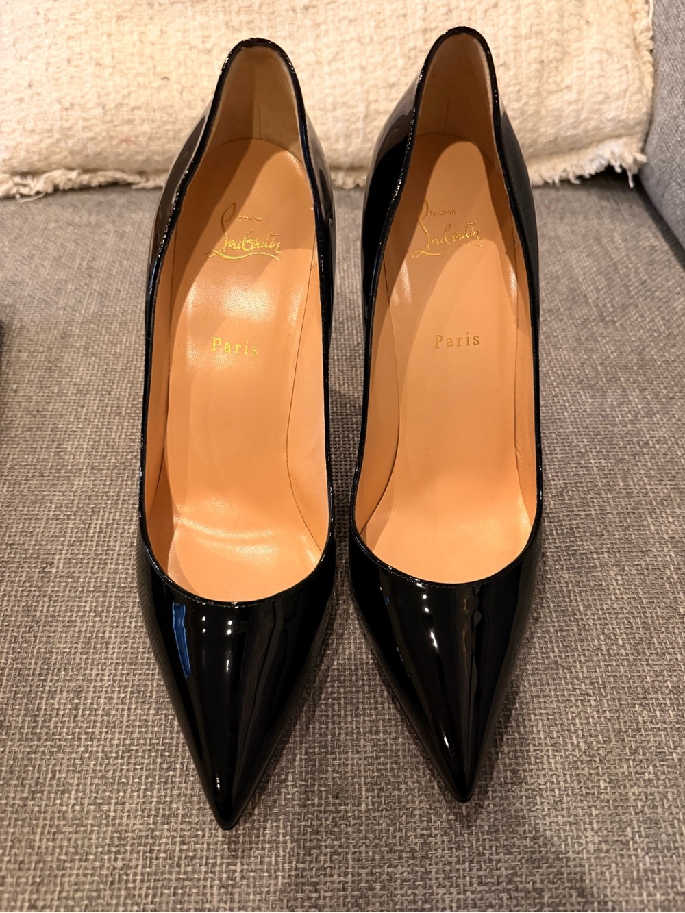 Christian Louboutin Black Pigalle Patent Leather Heels 100mm - Picture 5 of 7